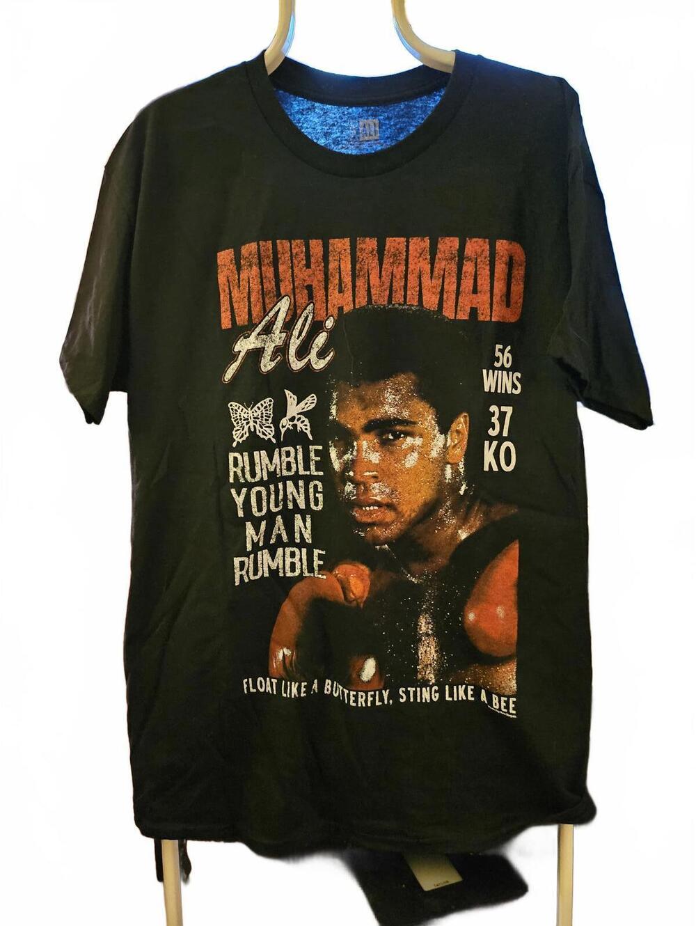 New - Muhammad Ali - official T-shirt w quotes MENS Large NWOT